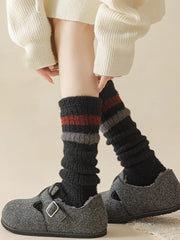 Women's warm cashmere wool slouch socks