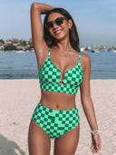 2 Piece Bikini Set U-Wire Cutout Swimsuit