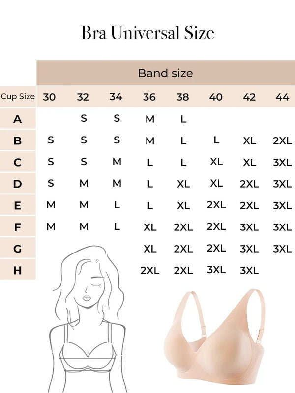 Wireless Comfortable  Push-Up Deep V Seamless Jelly Bra