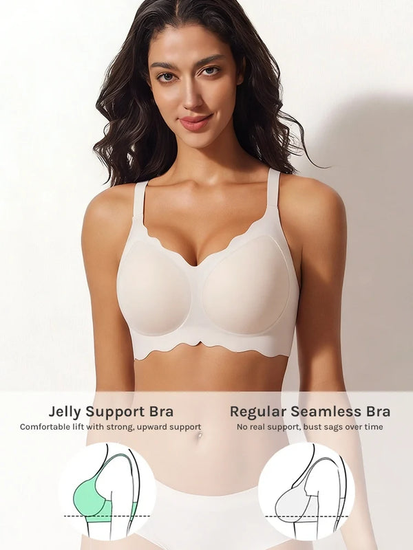 Full Coverage Seamless Wireless Jelly Support Bra