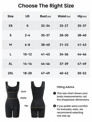 Back Pull Down Easy Bathroom Shaping Bodysuit | Tummy & Butt Contour Shapewear