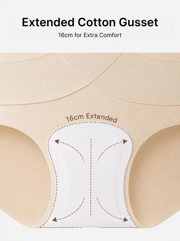 5-Pack Women's Seamless High Waist X-Shape Tummy Control Panties