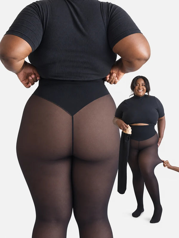 Women’s Magic Fleece-Lined Leggings with Compression Band & One-Seam Design