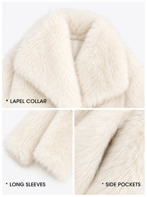 Oversized Waterfall Faux Fur Coat