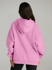 Cozy oversized fleece hoodie