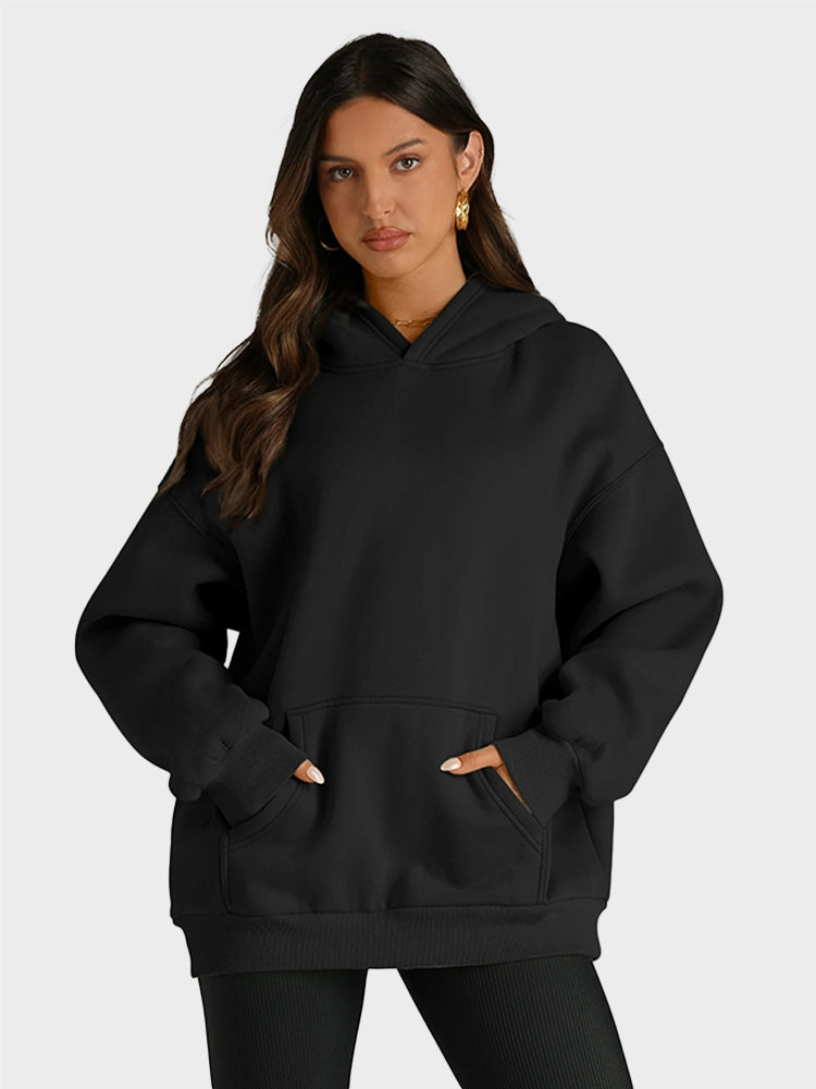 Cozy oversized fleece hoodie