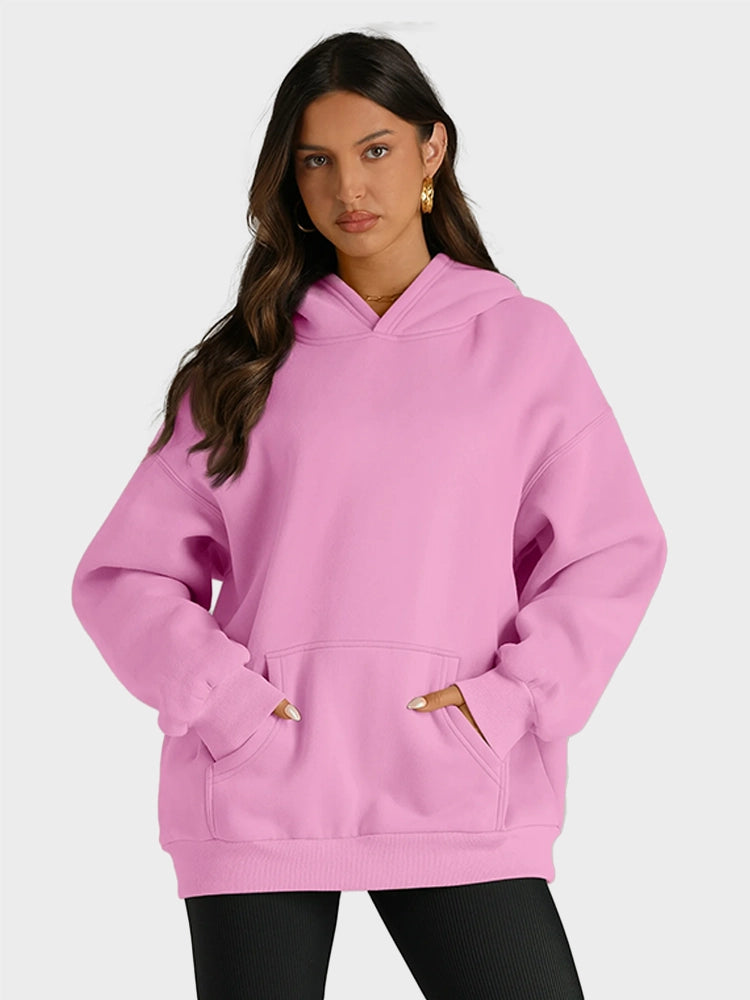 Cozy oversized fleece hoodie