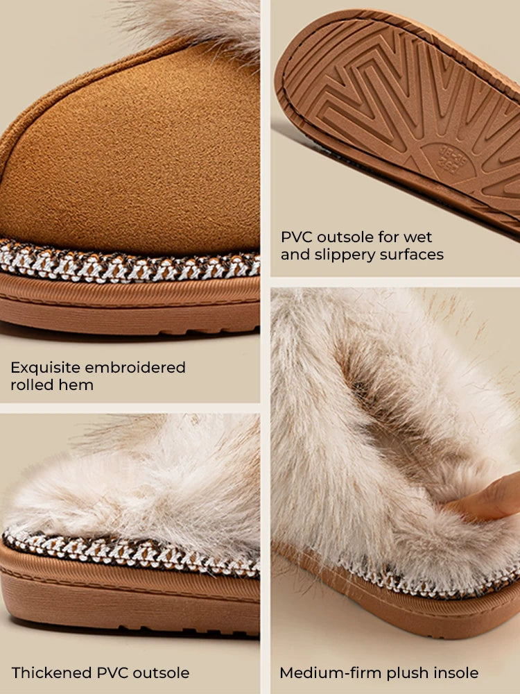 Women's Non-Slip Plush Slippers