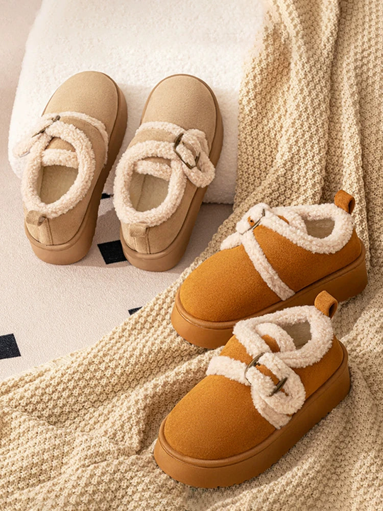 Women's Platform Birkenstocks with Faux Fur Lining