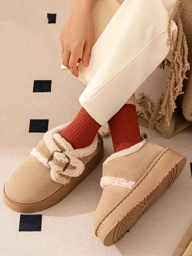 Women's Platform Birkenstocks with Faux Fur Lining