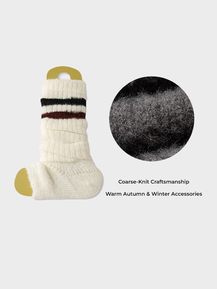Women's warm cashmere wool slouch socks