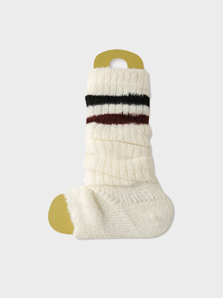 Women's warm cashmere wool slouch socks