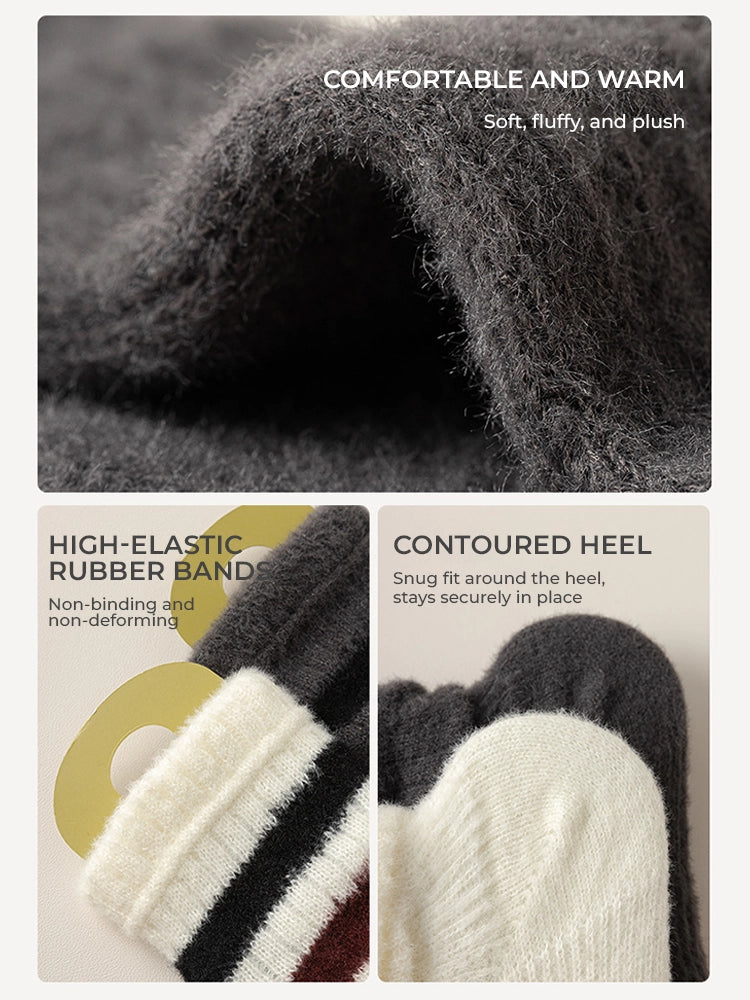 Women's warm cashmere wool slouch socks