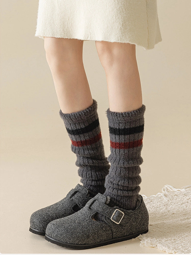 Women's warm cashmere wool slouch socks