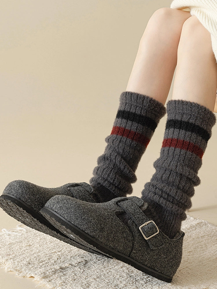 Women's warm cashmere wool slouch socks