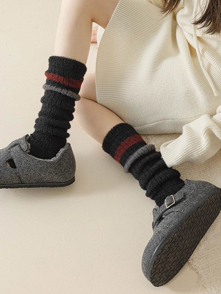 Women's warm cashmere wool slouch socks