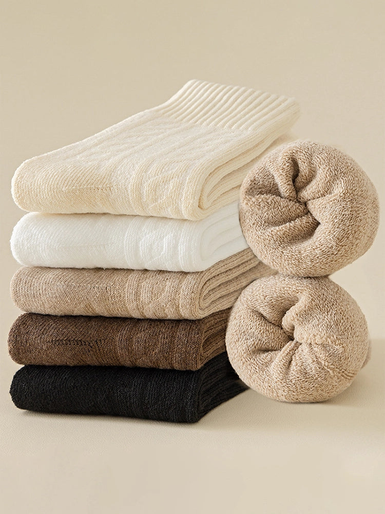 Women's Thick  Lining Warm  Mid Calf Socks