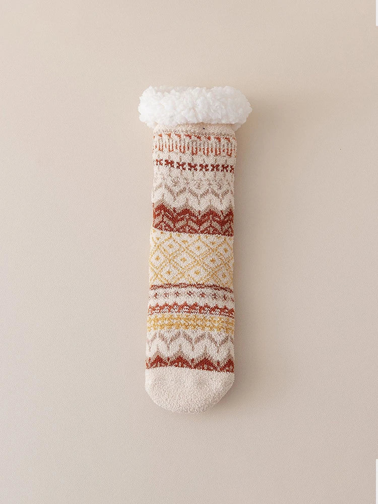 Women Socks Warm Winter Birthday Christmas Gifts for Women Soft Casual Hiking Socks Boho Style (Vintage Style)