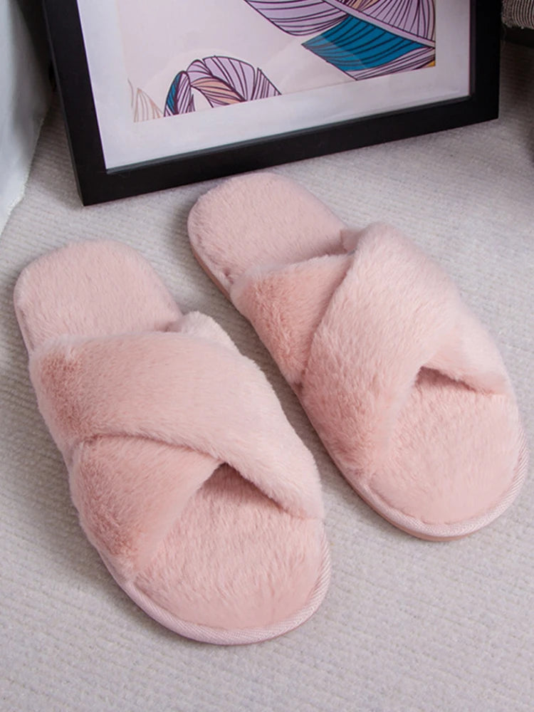Women's Fuzzy Fluffy House Slippers