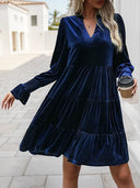 Women’s Velvet Long Sleeve Dress