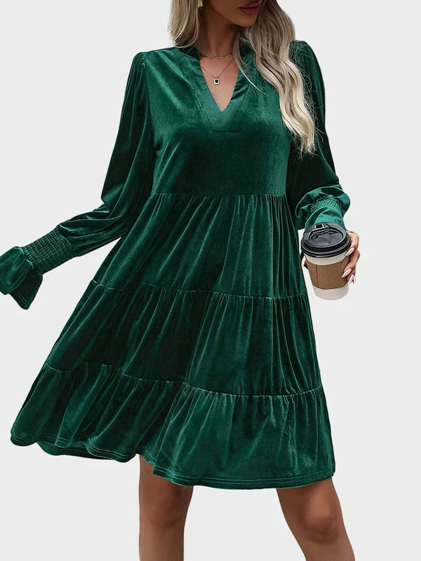 Women’s Velvet Long Sleeve Dress
