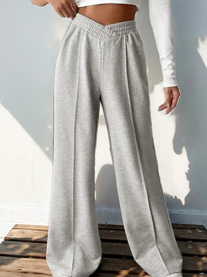 Womens Wide Leg Sweatpants Casual Loose Solid Color Pants