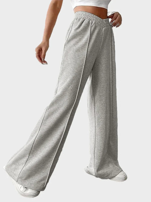 Womens Wide Leg Sweatpants Casual Loose Solid Color Pants
