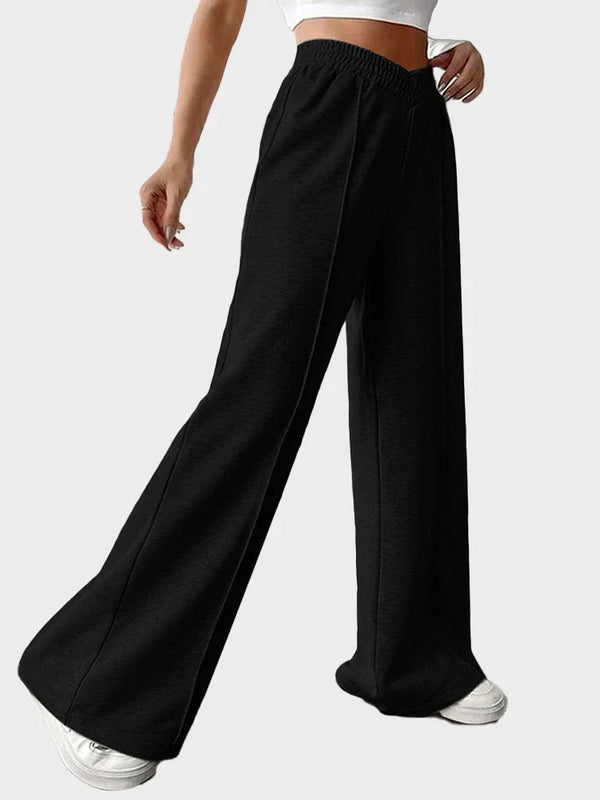 Womens Wide Leg Sweatpants Casual Loose Solid Color Pants