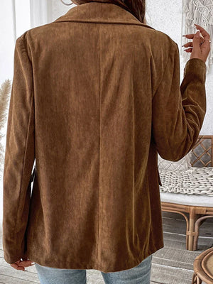 Women's Casual Corduroy Blazer Jacket