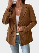 Women's Casual Corduroy Blazer Jacket