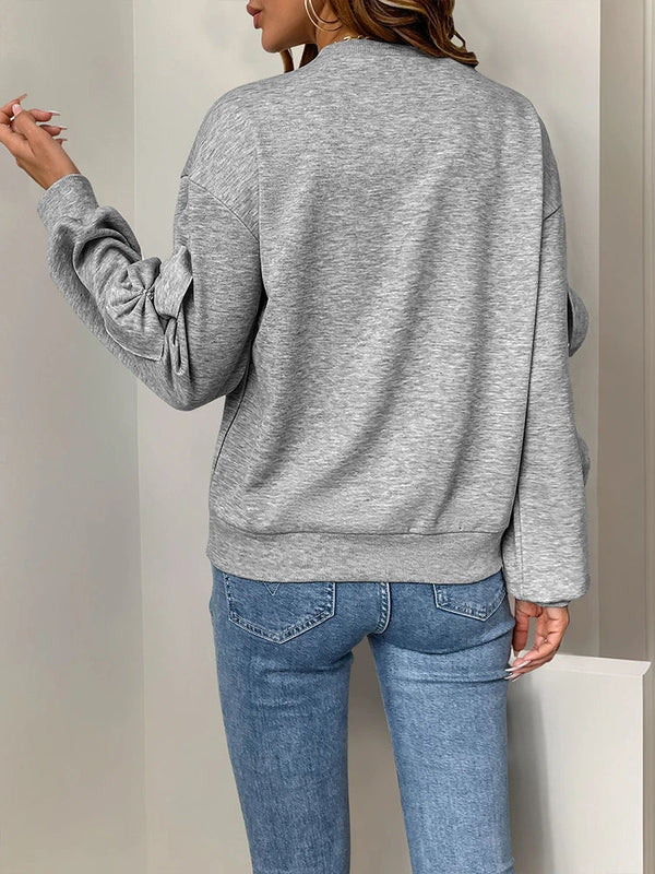 Womens Bow Lightweight Sweatshirt