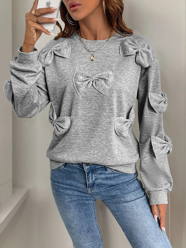 Womens Bow Lightweight Sweatshirt