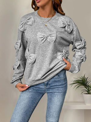 Womens Bow Lightweight Sweatshirt