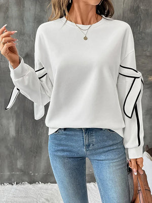 Womens Bow Lightweight Sweatshirt
