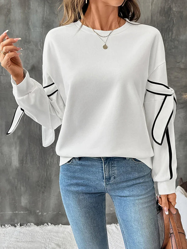 Womens Bow Lightweight Sweatshirt