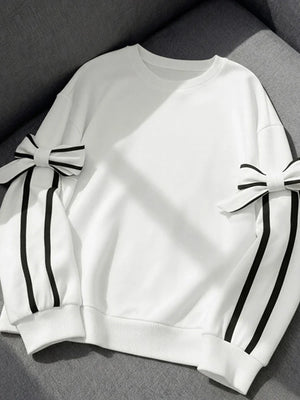 Womens Bow Lightweight Sweatshirt