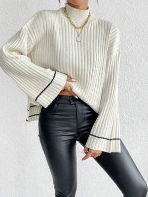 Casual Colorblock Knitted Sweater