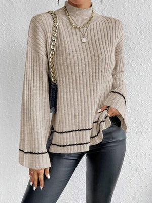 Casual Colorblock Knitted Sweater