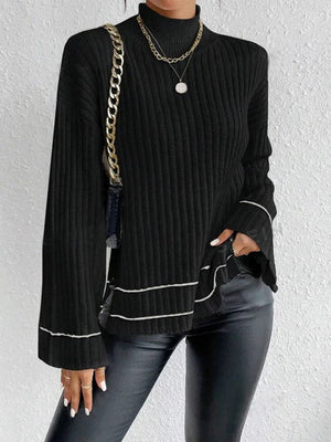 Casual Colorblock Knitted Sweater