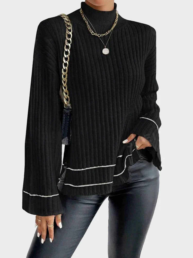 Casual Colorblock Knitted Sweater