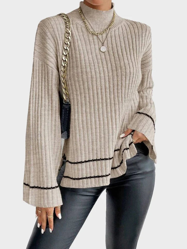 Casual Colorblock Knitted Sweater