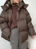 Womens Hooded Quilted Puffer Jacket