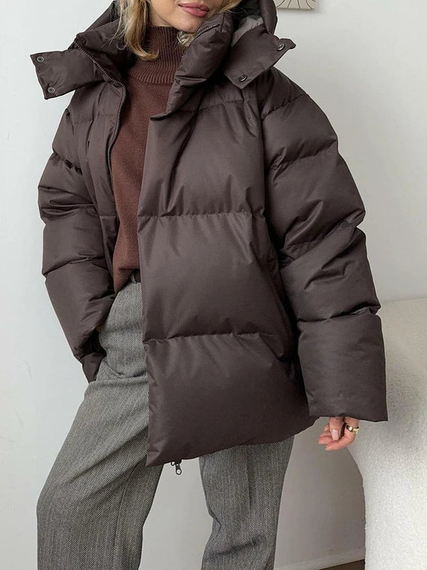 Womens Hooded Quilted Puffer Jacket