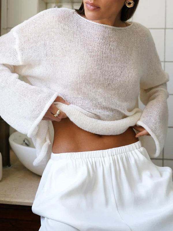 Women's Sheer Mesh Long Sleeve Tops