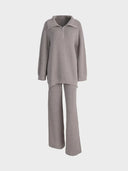 Half-Zip Knit Sweater Coordinated Set