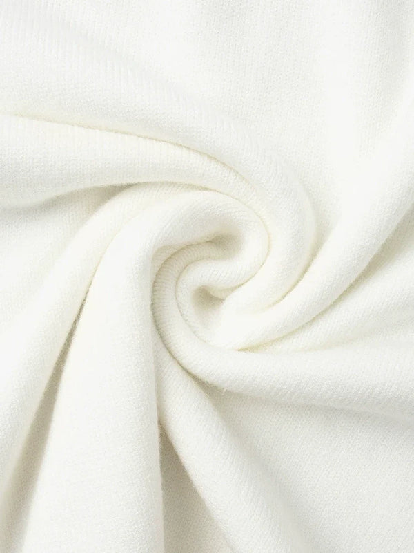 Women‘s Solid Color Round Neck Knit Sweater