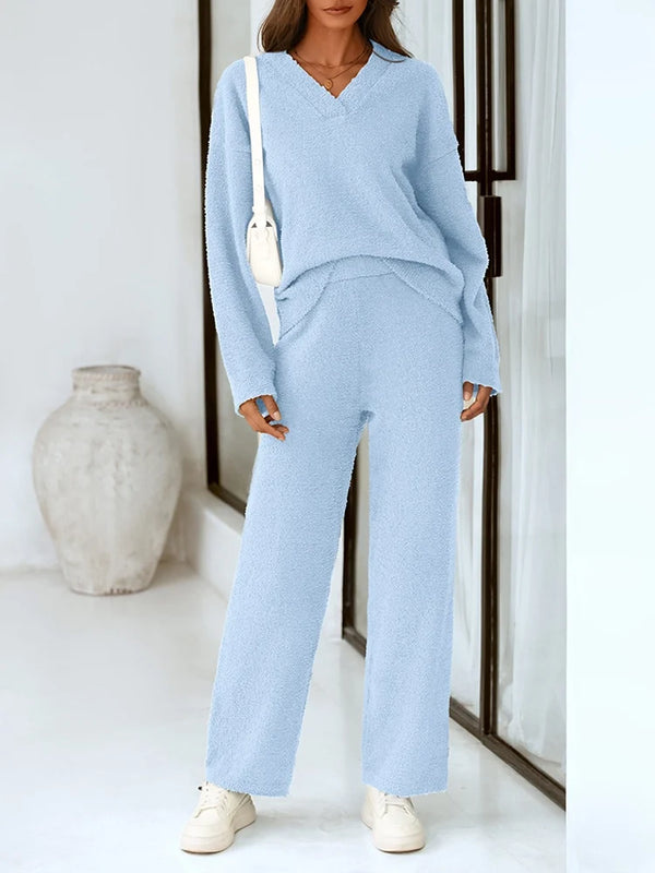 Women’s 2-Piece Sweater Lounge Pajama Set