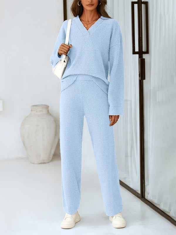 Women’s 2-Piece Sweater Lounge Pajama Set