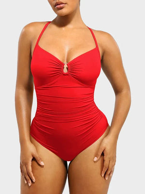U-Ring Cut Out Shaping Swimsuit