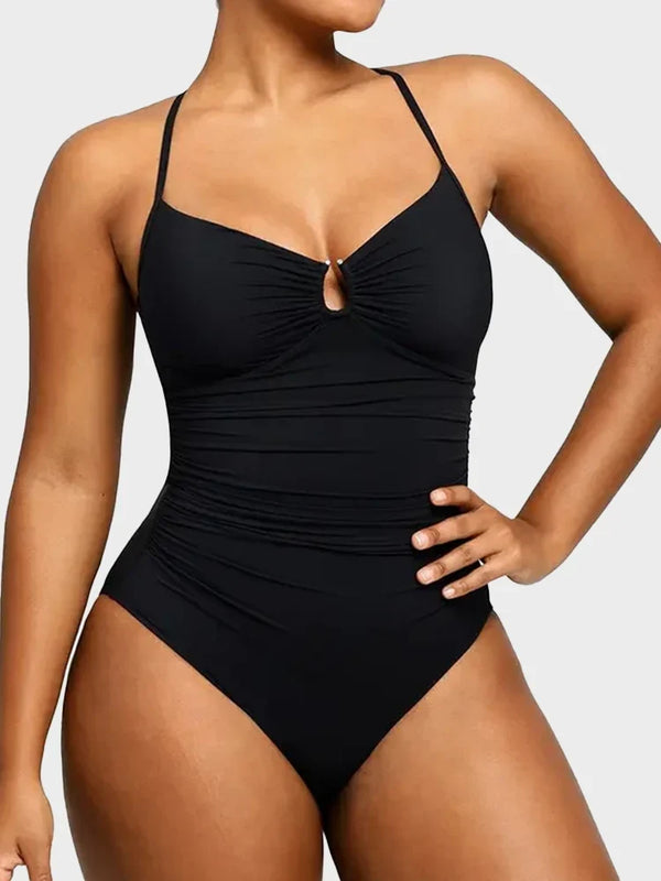 U-Ring Cut Out Shaping Swimsuit